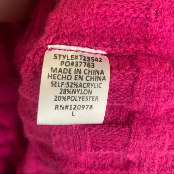 Entro Chunky Mock Neck Sweater in Fuchsia - Picture 4 of 6